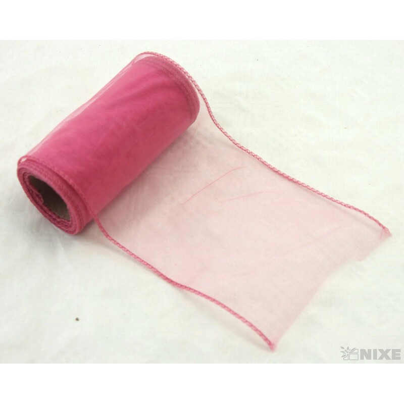 ORGANZA 12cmx8m*STARORŮŽOVÁ