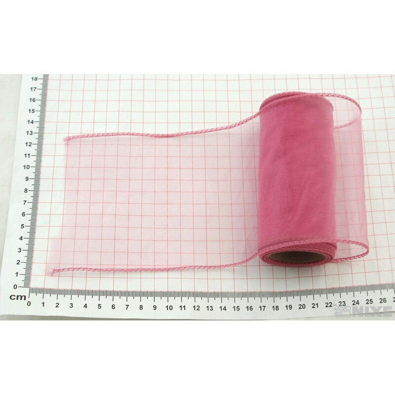 ORGANZA 12cmx8m*STARORŮŽOVÁ