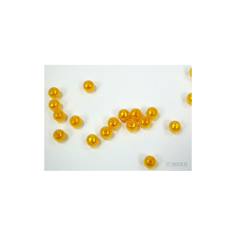 KORÁLKY 8mm 144ks*ŽLUTÁ