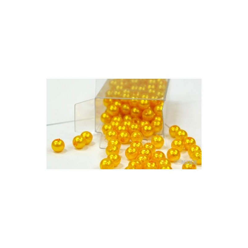 KORÁLKY 8mm 144ks*ŽLUTÁ