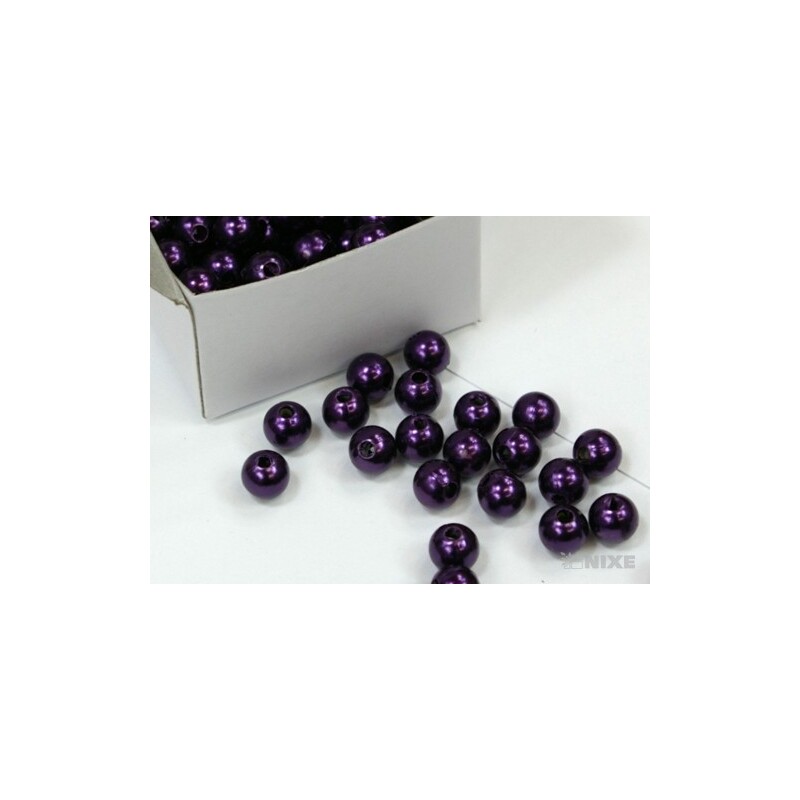KORÁLKY 8mm 144ks*FIALOVÁ TM.