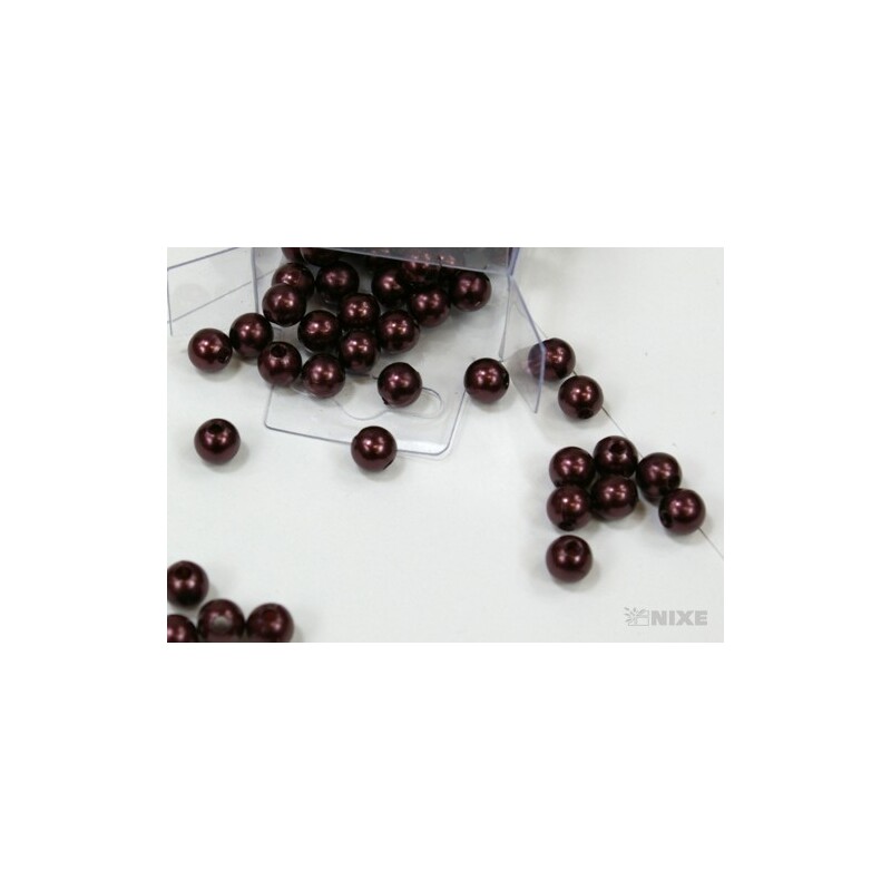 KORÁLKY 8mm 144ks*KÁVOVÁ