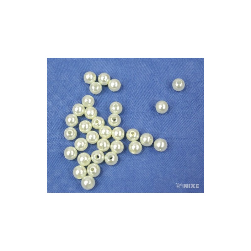 KORÁLKY 8mm 144ks*KRÉMOVÁ