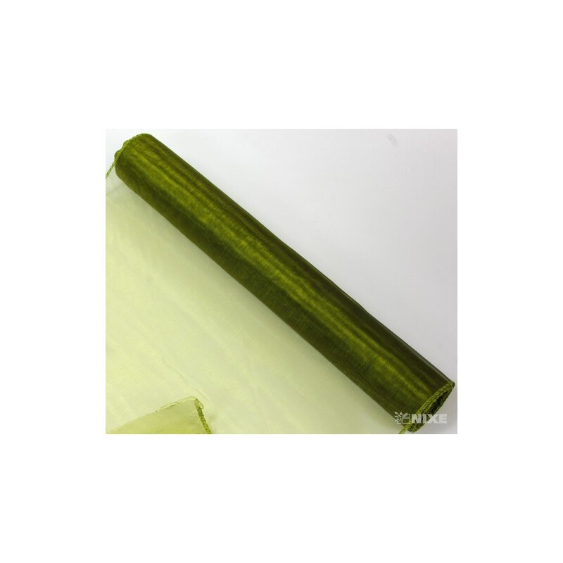 ORGANZA 38cmx9yd*ZELENÁ KHAKI 2T 11