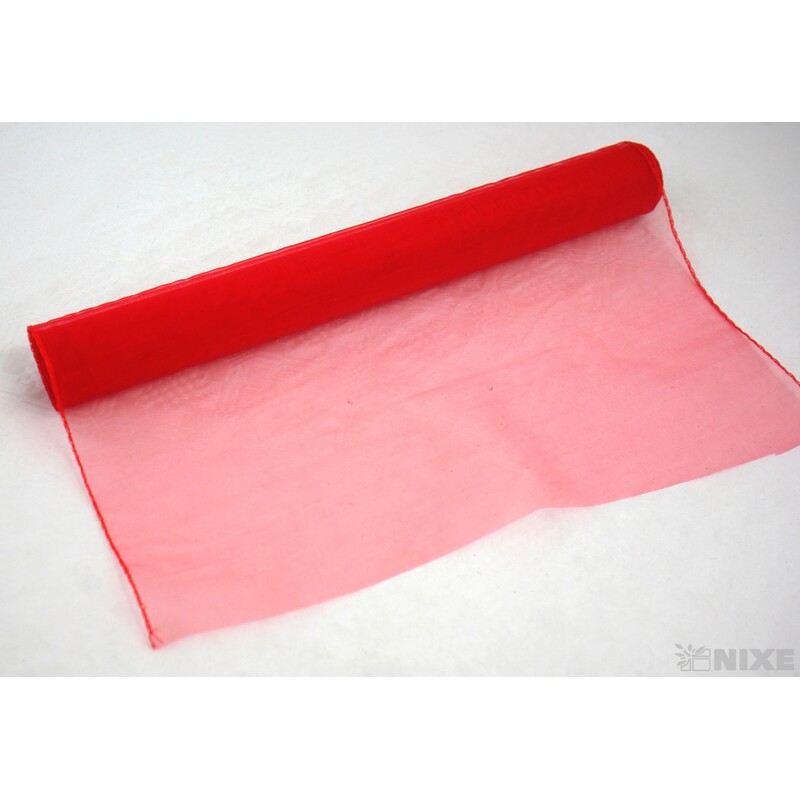 ORGANZA 38cmx9yd*ČERVENÁ 003