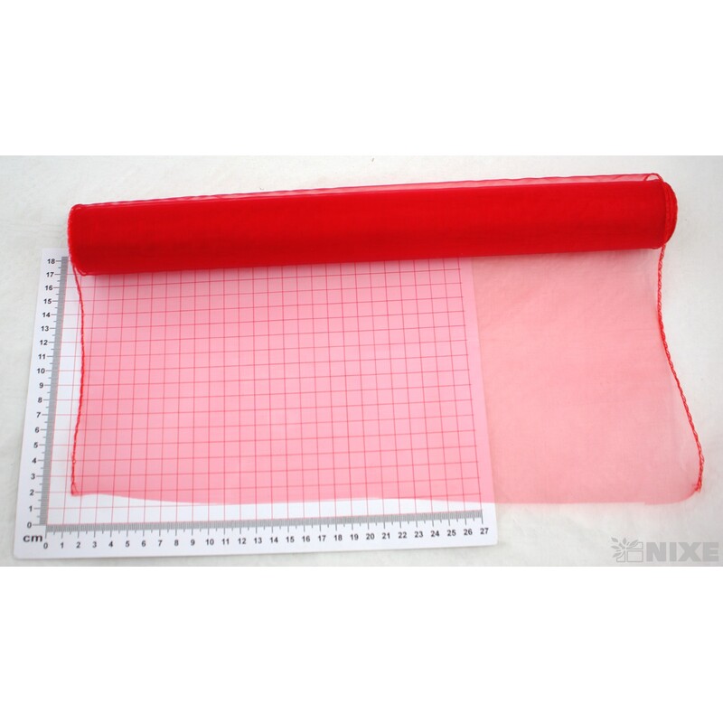 ORGANZA 38cmx9yd*ČERVENÁ 003