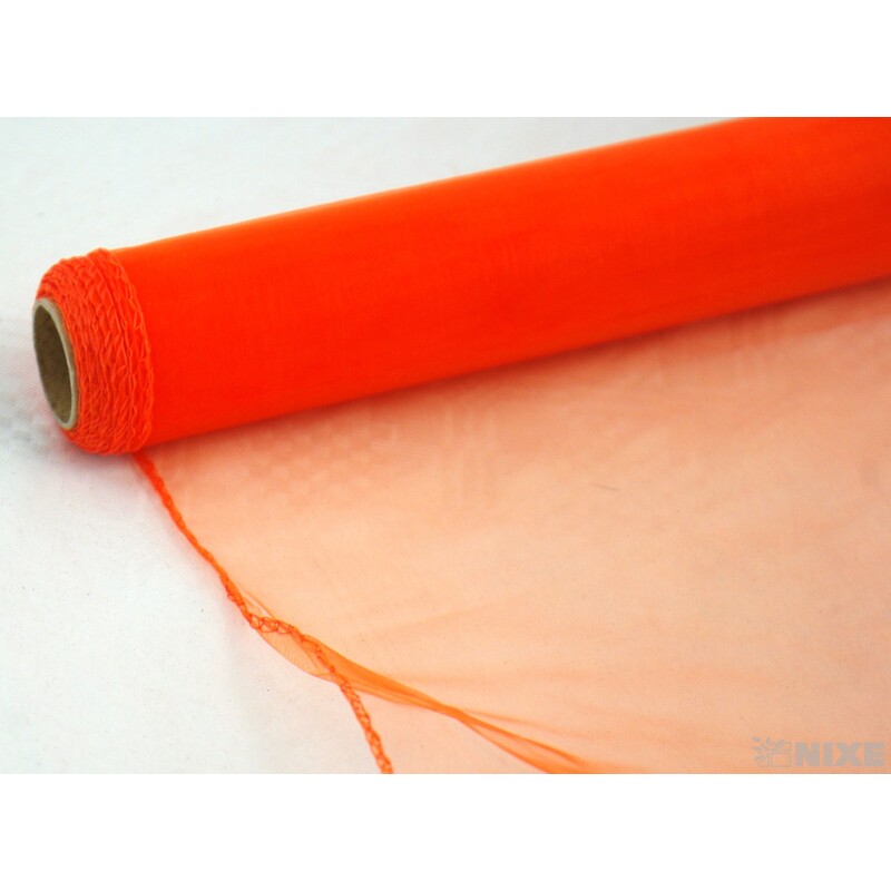 ORGANZA 38cmx9yd*ORANŽOVÁ TM. 015