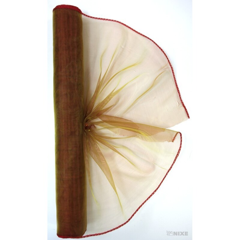 ORGANZA 38cmx9yd*HNĚDÁ SV. 125 V+