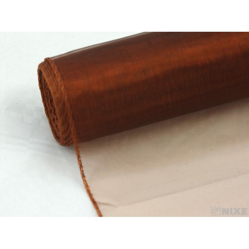 ORGANZA 38cmx9yd*HNĚDÁ 2T 42