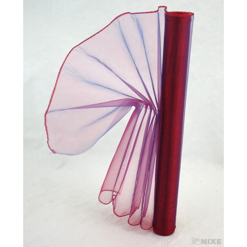 ORGANZA 38cmx9yd*BORDOVÁ 2T 19