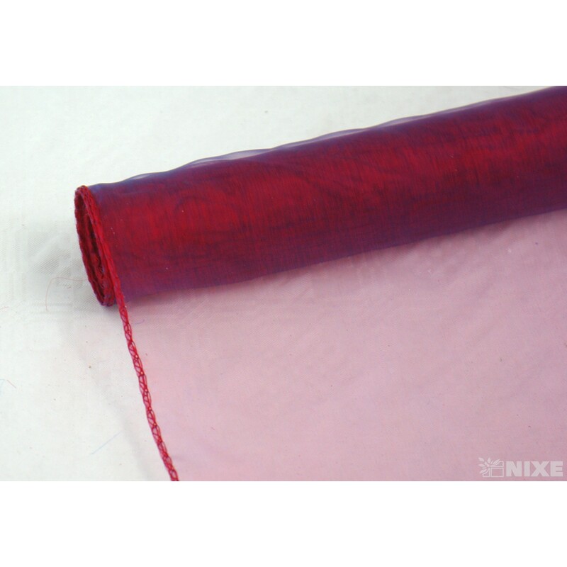 ORGANZA 38cmx9yd*BORDOVÁ 2T 19