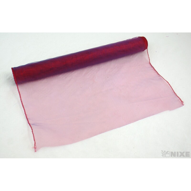 ORGANZA 38cmx9yd*BORDOVÁ 2T 19