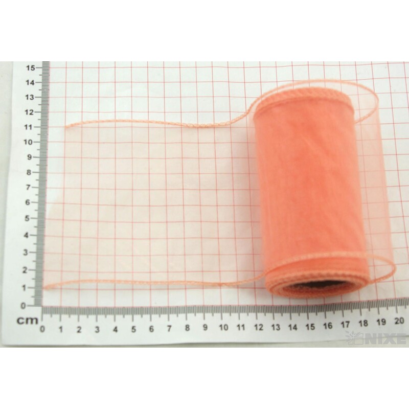 ORGANZA 10cmx10yd*LOSOSOVÁ 012