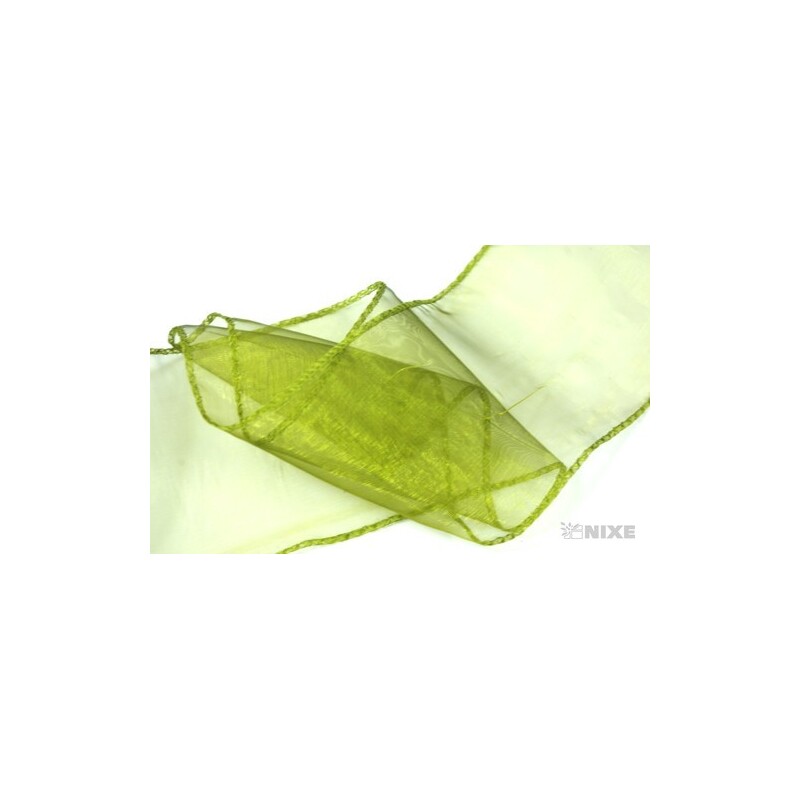 ORGANZA 10cmx10yd*ZELENÁ KHAKI 041 V+