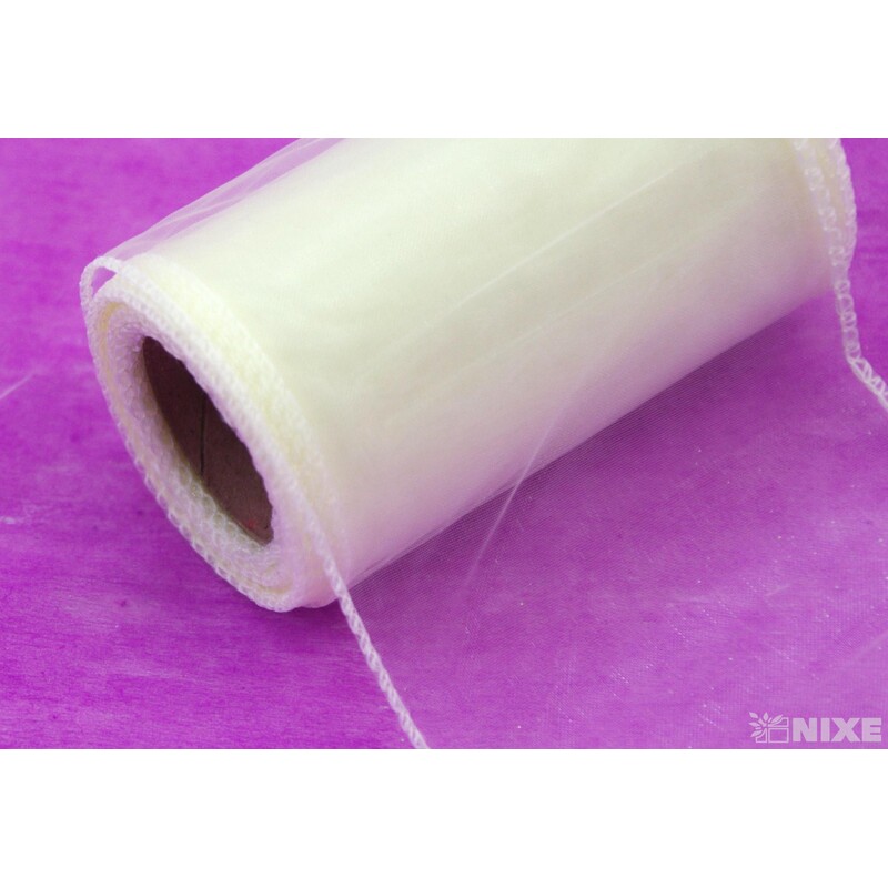 ORGANZA 10cmx10yd*SMETANOVÁ 049