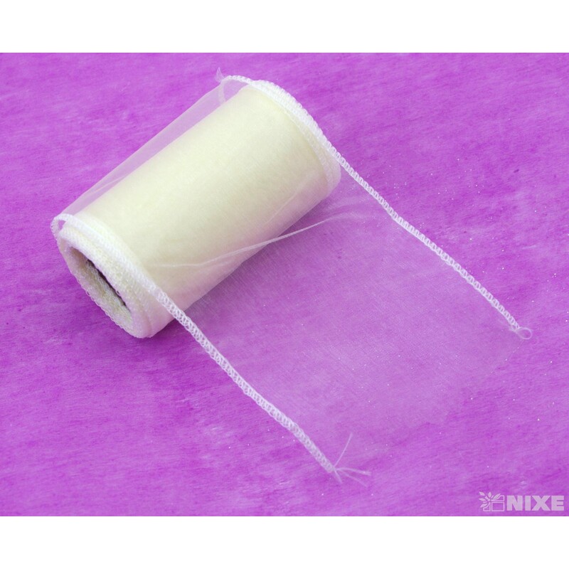 ORGANZA 10cmx10yd*KRÉMOVÁ 048