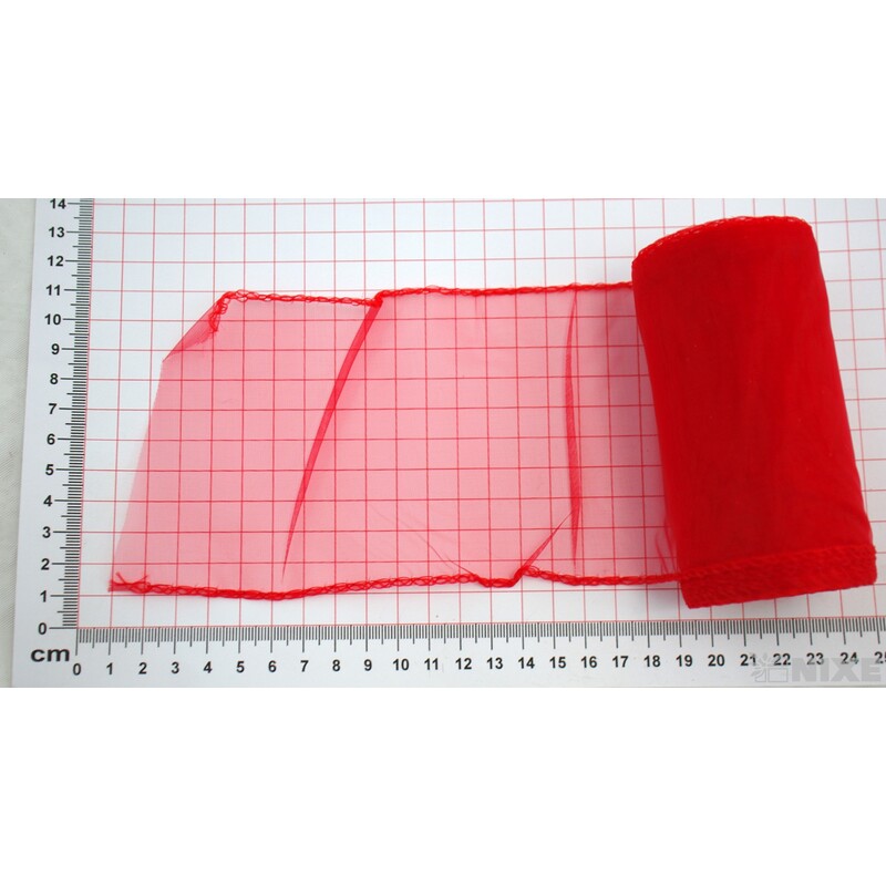 ORGANZA 10cmx10yd*ČERVENÁ 003