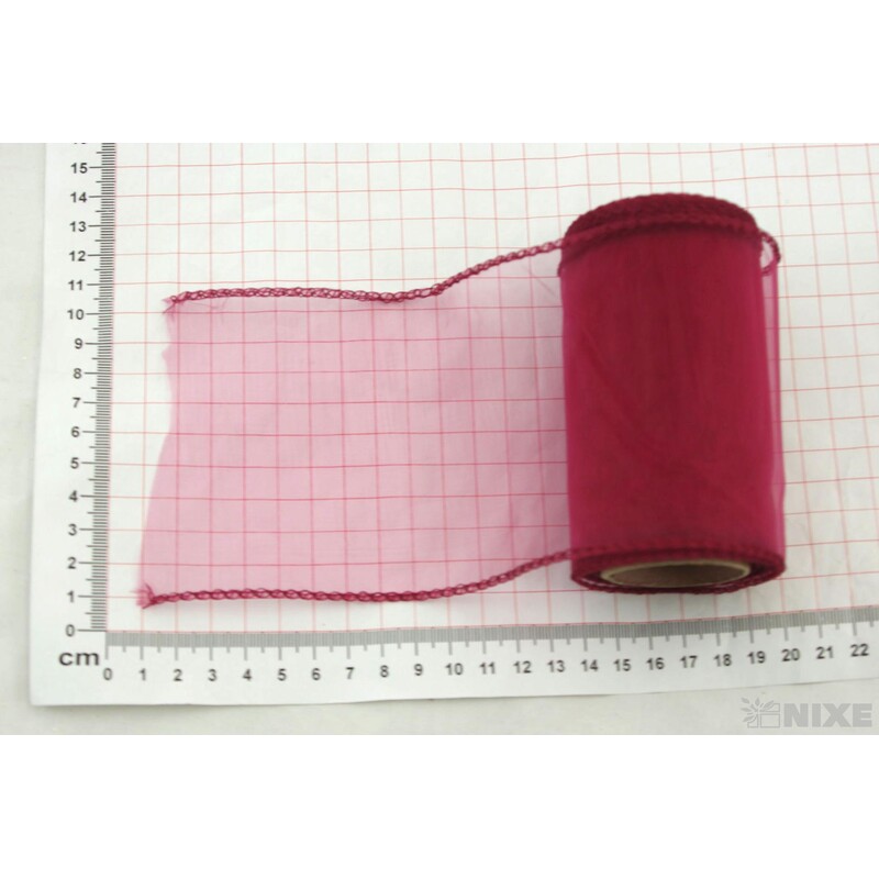 ORGANZA 10cmx10yd*VÍNOVÁ 001