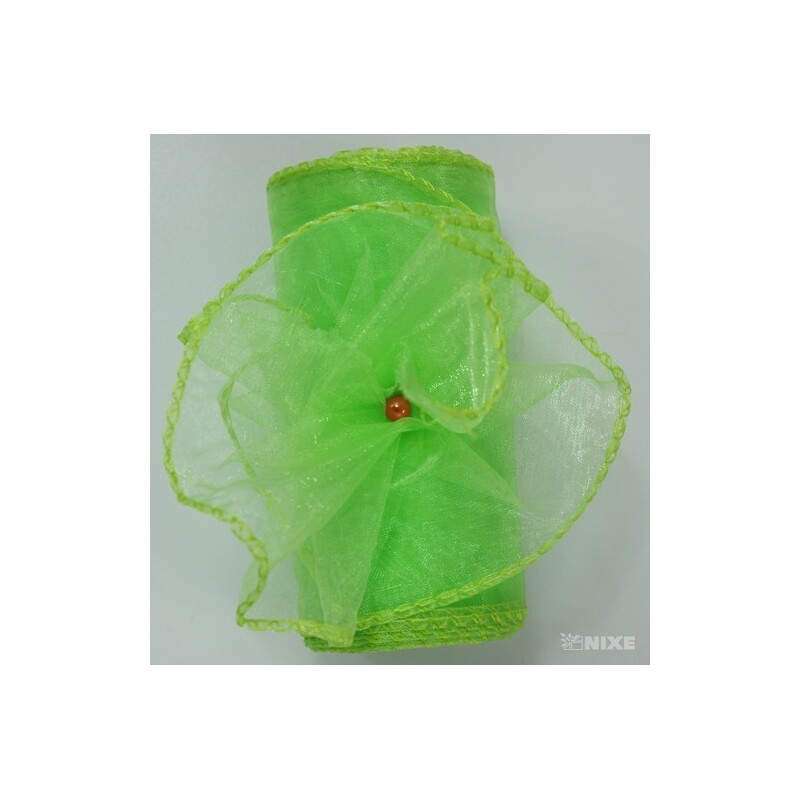 ORGANZA 10cmx10yd*ZELENÁ SV. 029