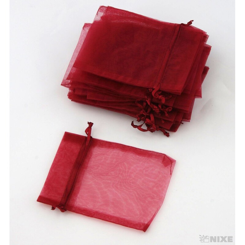SÁČEK ORGANZA 10x13cm*BORDOVÁ 002 V+