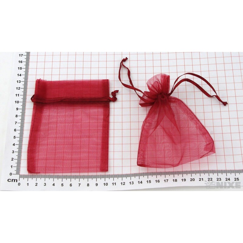 SÁČEK ORGANZA 10x13cm*BORDOVÁ 002 V+