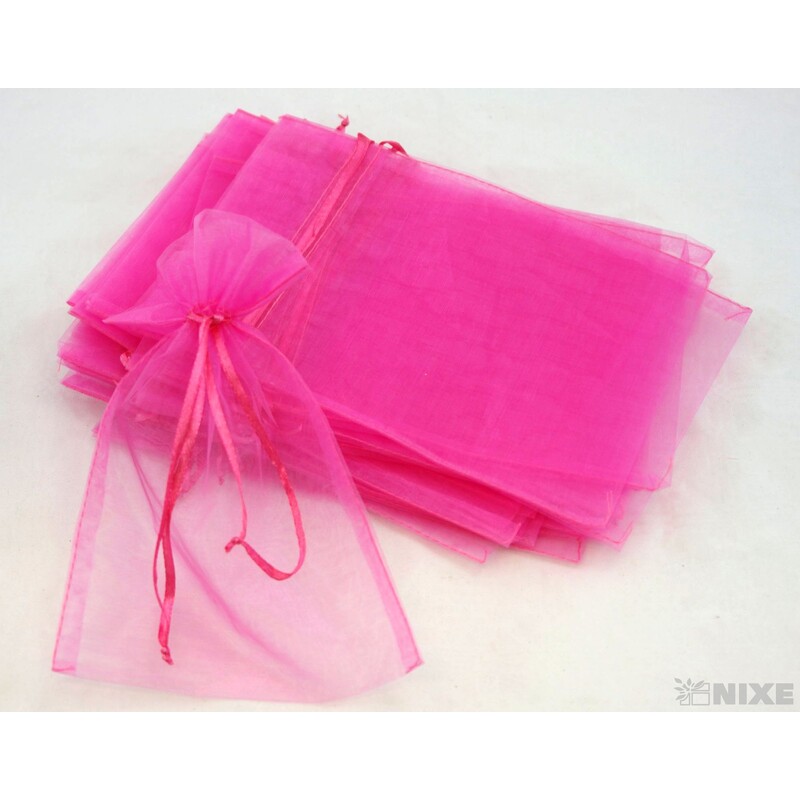 SÁČEK ORGANZA 14x20cm*RŮŽOVÁ TM. 076