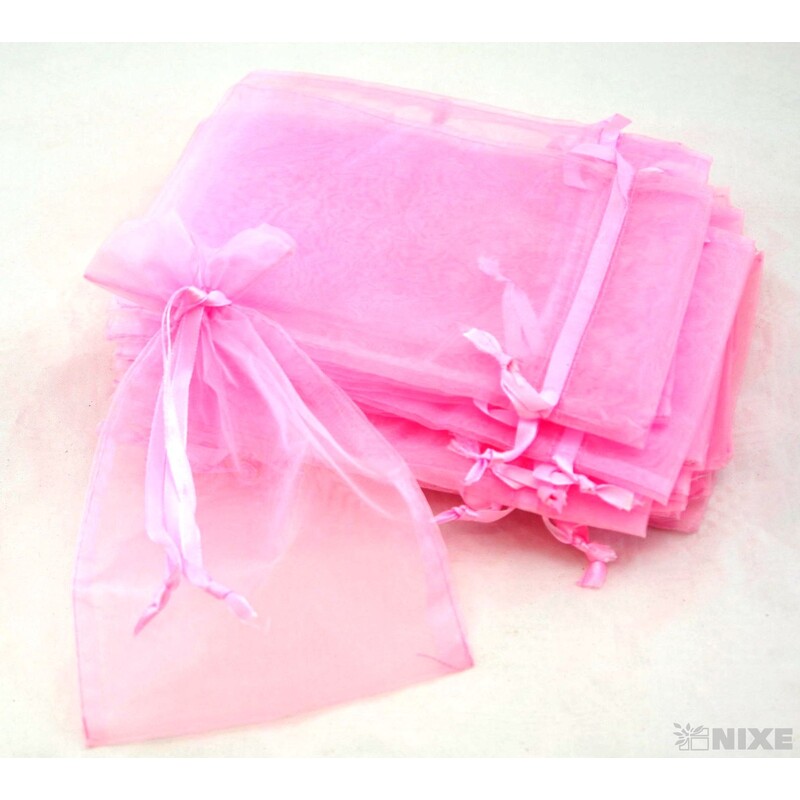 SÁČEK ORGANZA 14x20cm*RŮŽOVÁ 005