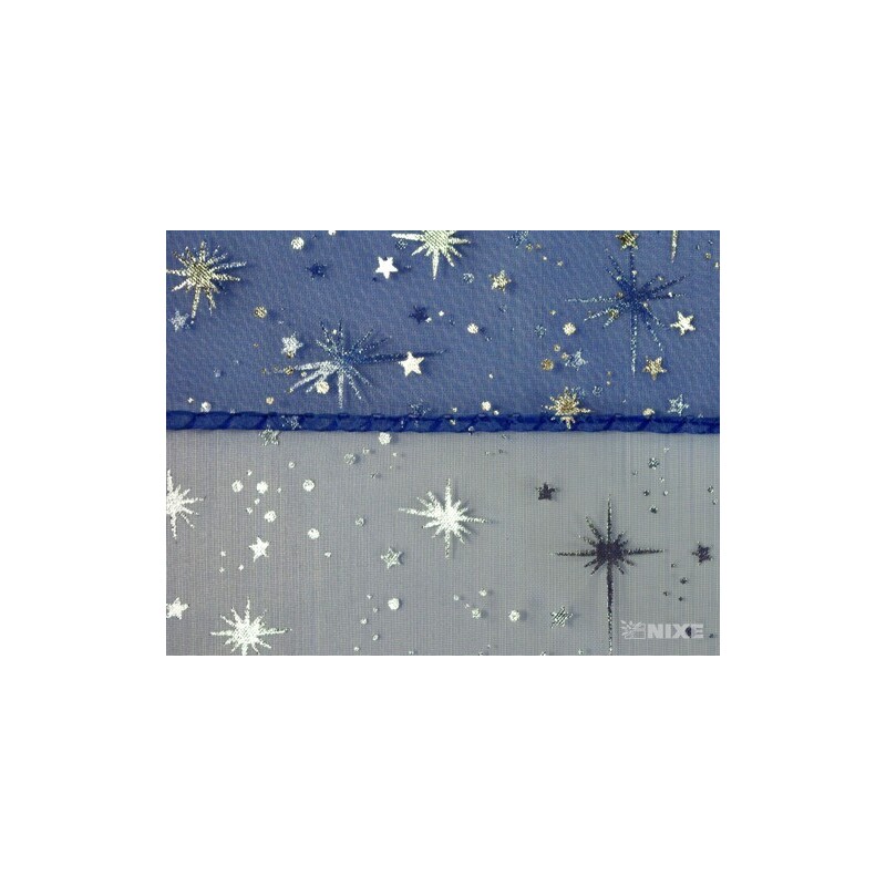 ORGANZA VZOR SZ-49 38cmx9yd*MODRÁ TM. 072