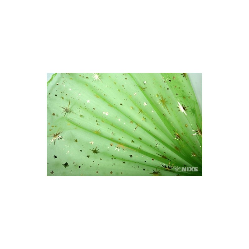 ORGANZA VZOR SZ-49 38cmx9yd*ZELENÁ 035