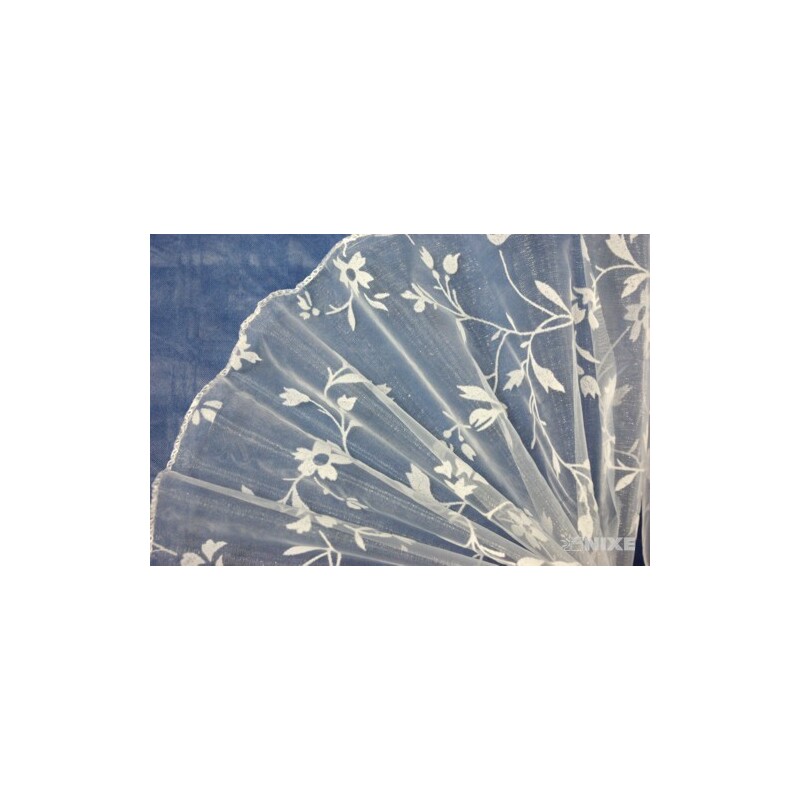 ORGANZA VZOR BS-R034 38cmx9yd*BÍLÁ 001