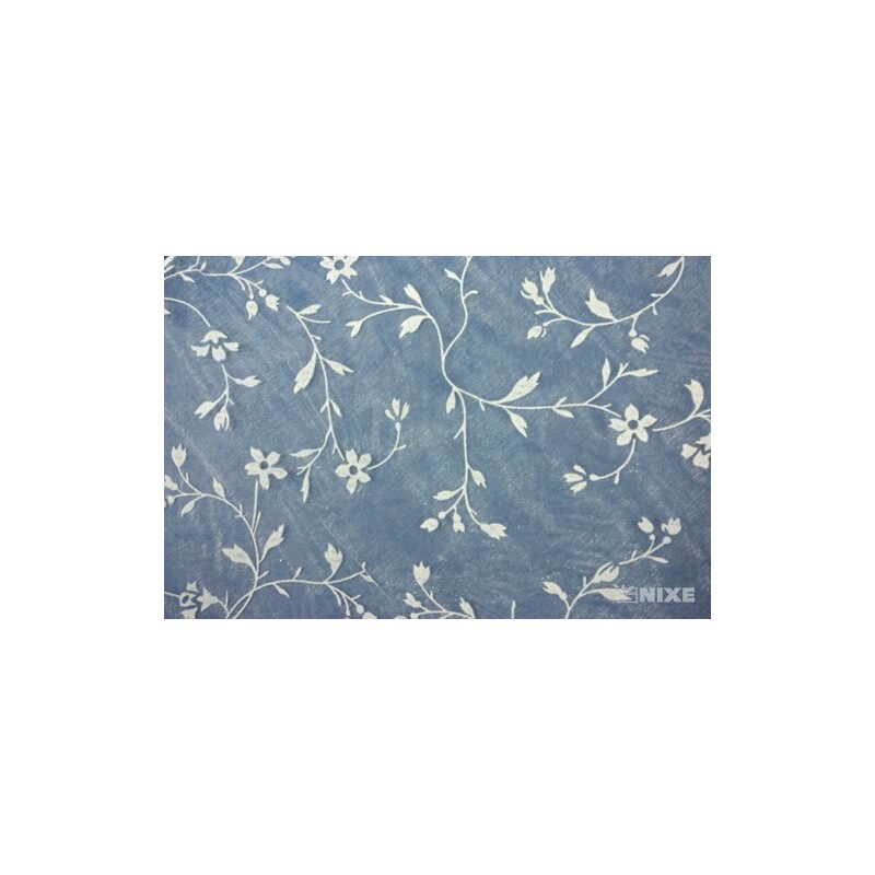 ORGANZA VZOR BS-R034 38cmx9yd*BÍLÁ 001