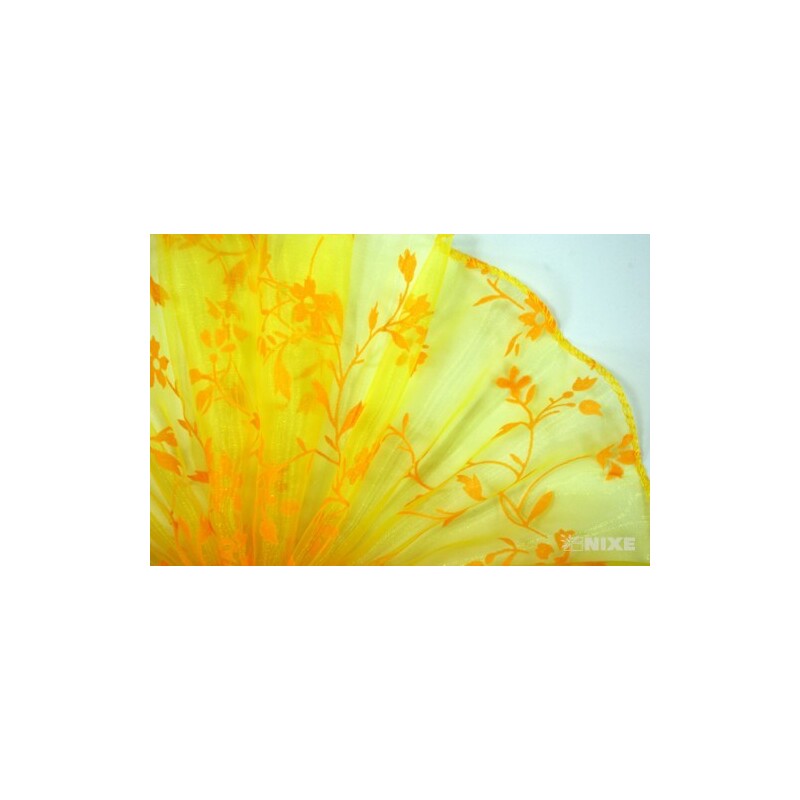 ORGANZA VZOR BS-R034 38cmx9yd*ŽLUTÁ 110