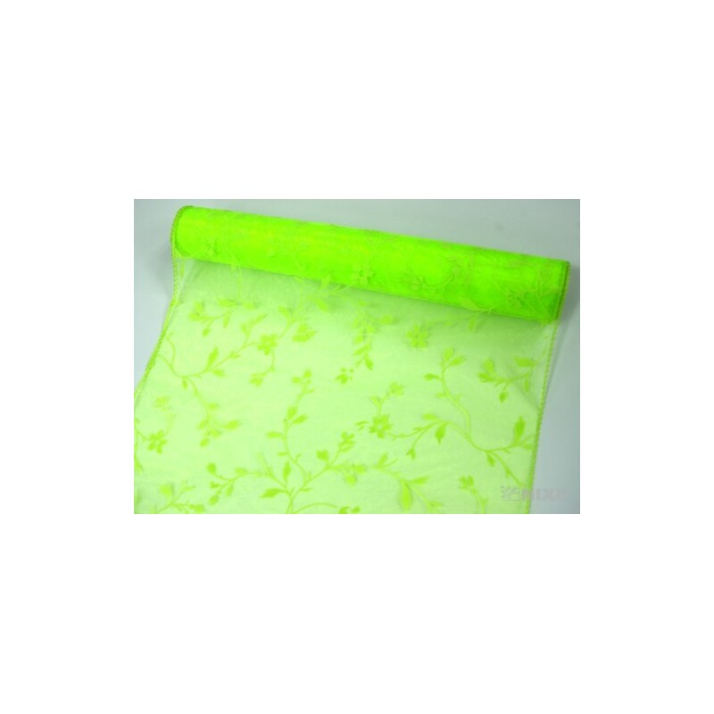 ORGANZA VZOR BS-R034 38cmx9yd*ZELENÁ 048