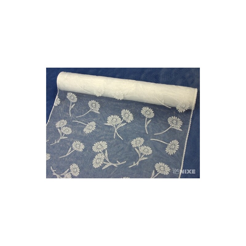 ORGANZA VZOR BS-R037 38cmx9yd*BÍLÁ 001