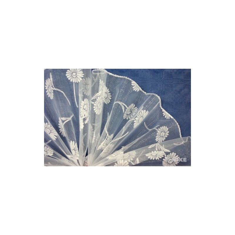 ORGANZA VZOR BS-R037 38cmx9yd*BÍLÁ 001