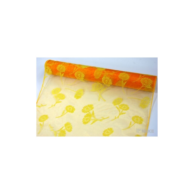ORGANZA VZOR BS-R037 38cmx9yd*ORANŽOVÁ 113