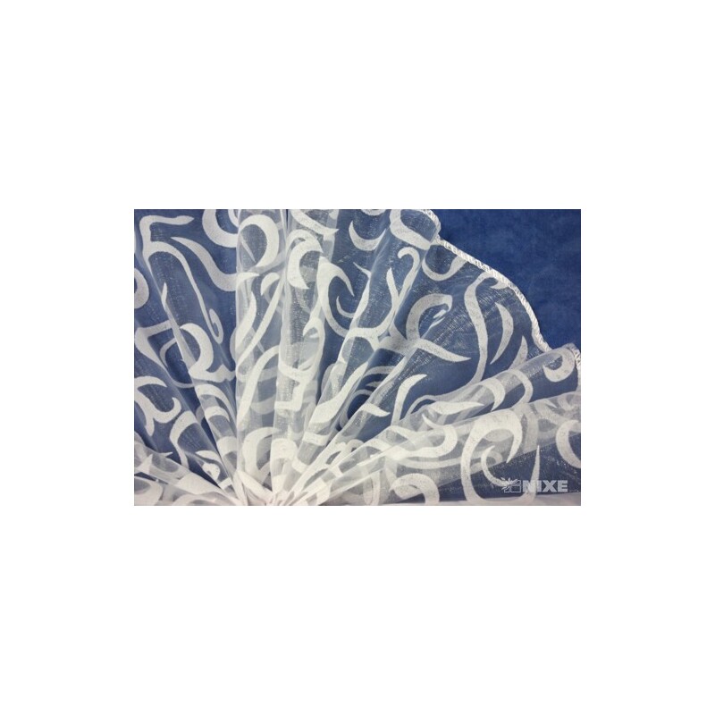 ORGANZA VZOR BS-R033 38cmx9yd*BÍLÁ 001