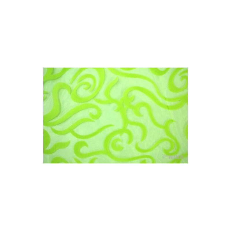 ORGANZA VZOR BS-R033 38cmx9yd*ZELENÁ 048