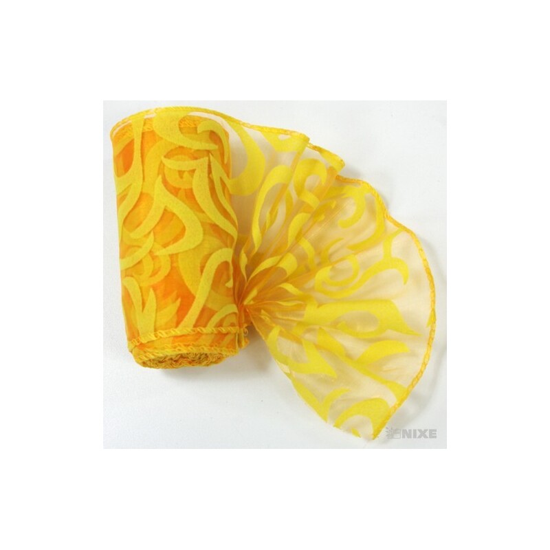 ORGANZA VZOR BS-R033 10cmx10yd*ORANŽOVÁ 113