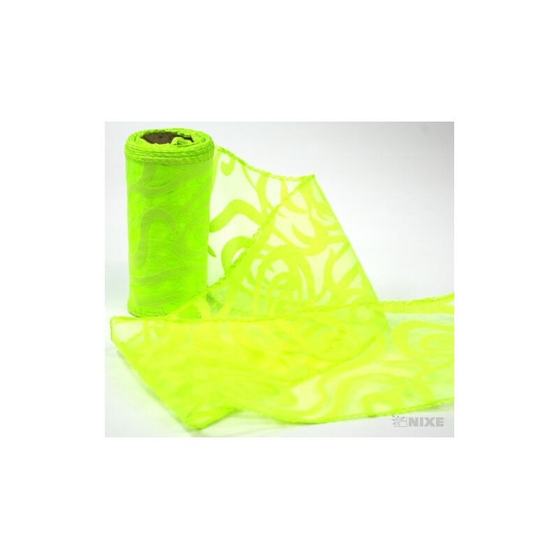 ORGANZA VZOR BS-R033 10cmx10yd*ZELENÁ 048