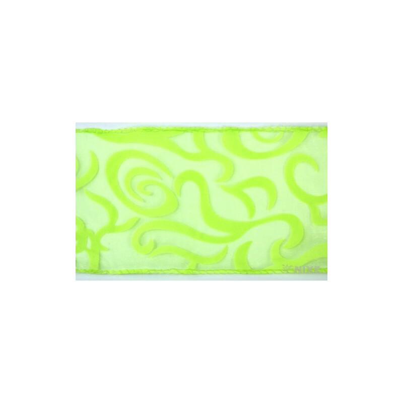 ORGANZA VZOR BS-R033 10cmx10yd*ZELENÁ 048