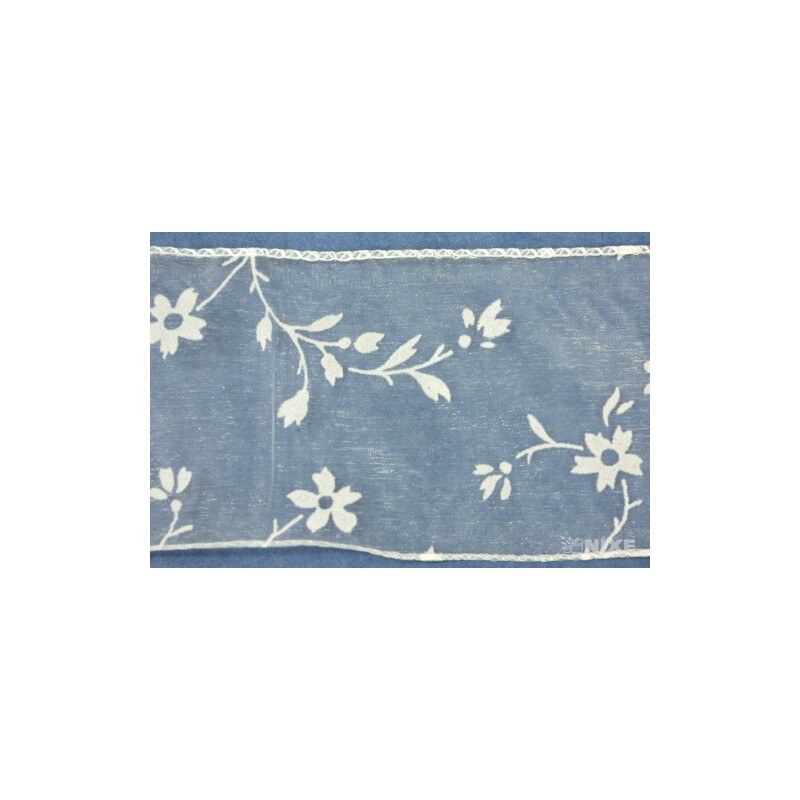 ORGANZA VZOR BS-R034 10cmx10yd*BÍLÁ 001