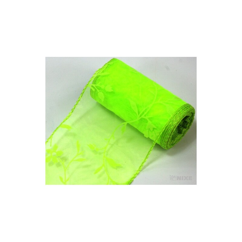 ORGANZA VZOR BS-R034 10cmx10yd*ZELENÁ 048