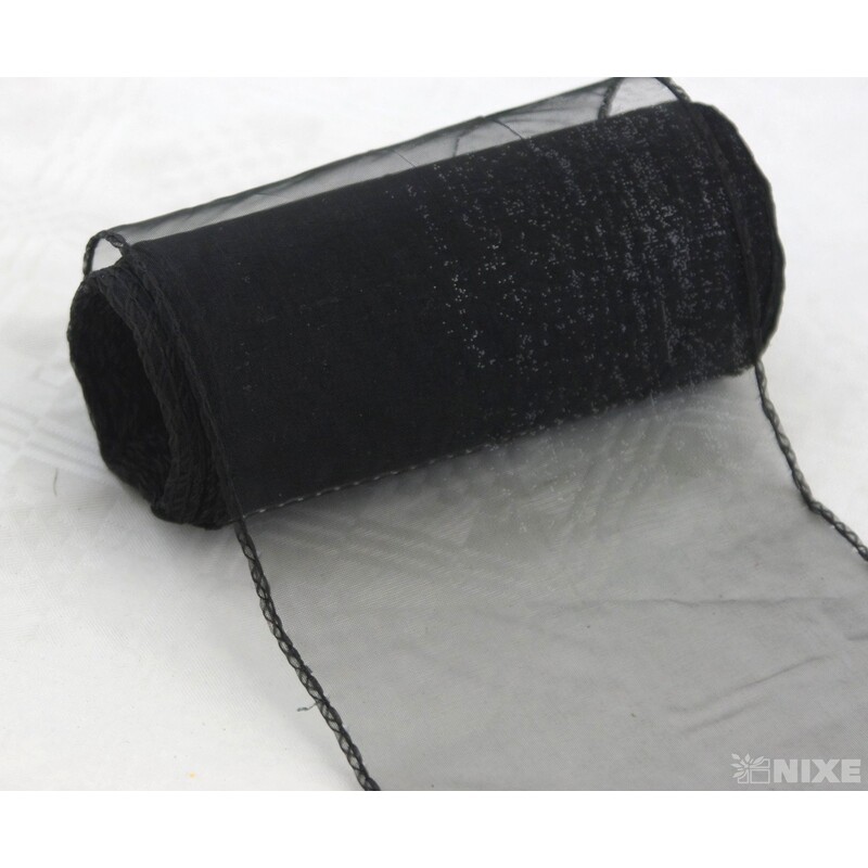 ORGANZA 12cmx8m*ČERNÁ