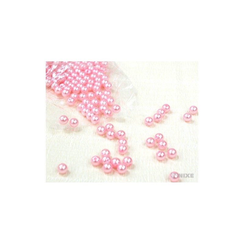 KORÁLKY 8mm cca 208ks*RŮŽOVÁ SV.