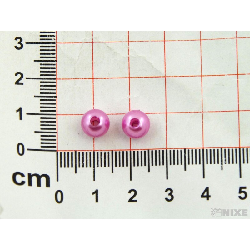 KORÁLKY 8mm cca 208ks*RŮŽOVÁ TM.