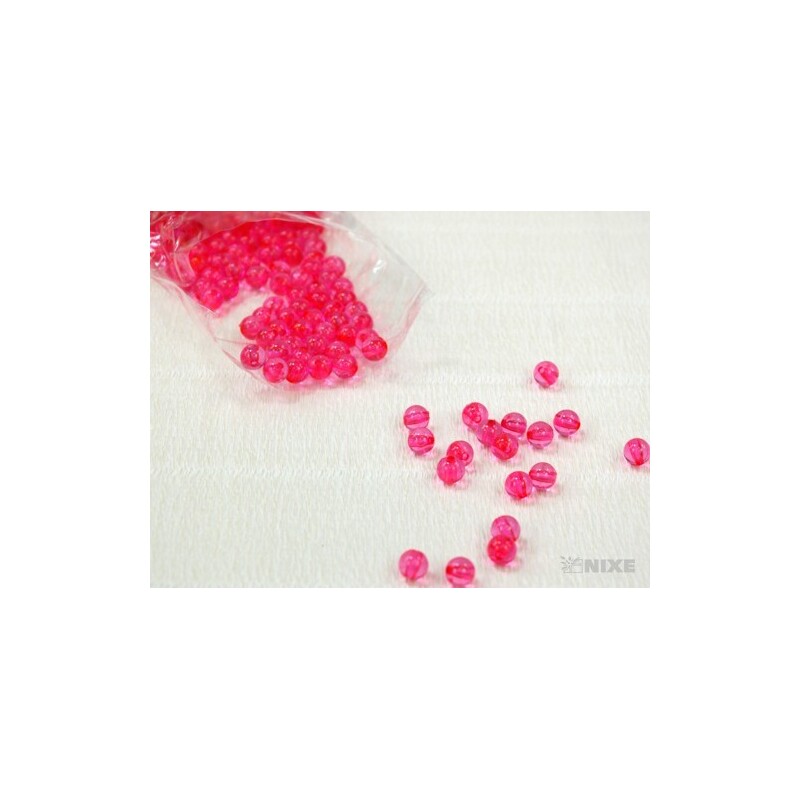 KORÁLKY 8mm cca 208ks ČIRÁ*ČERVENÁ