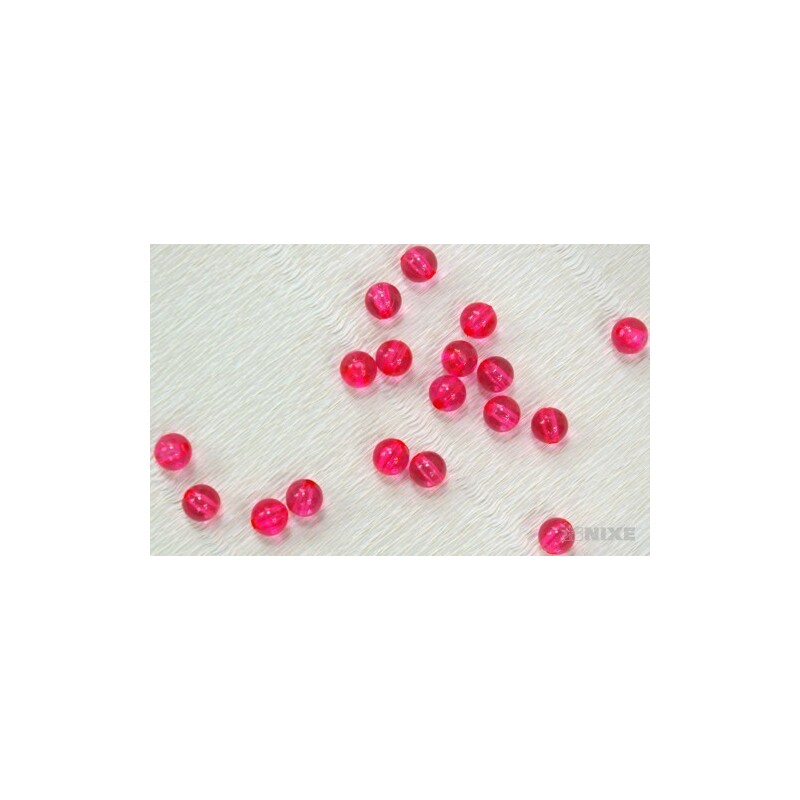 KORÁLKY 8mm cca 208ks ČIRÁ*ČERVENÁ