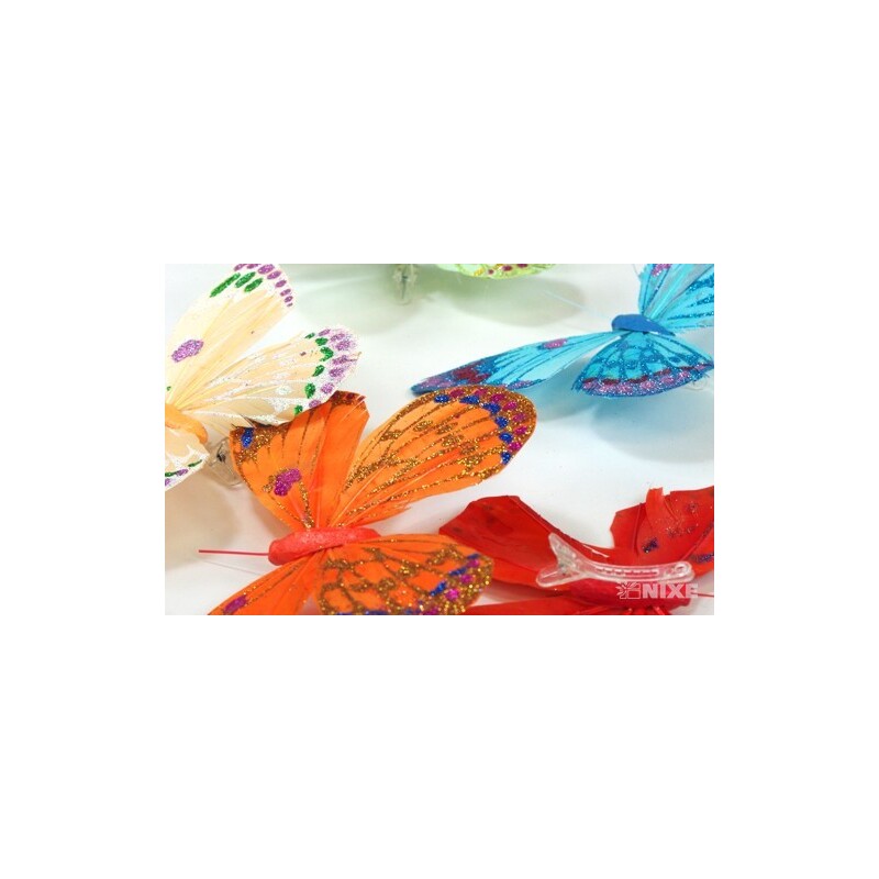 MOTÝL 18cm GLITTER 12ks V+