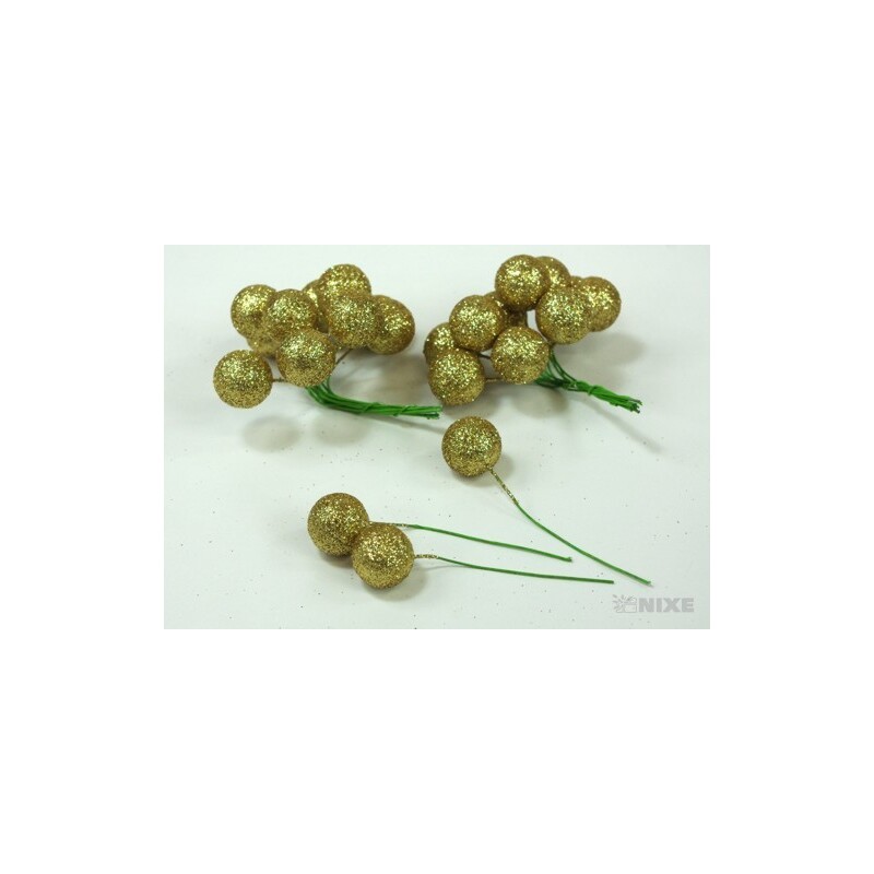 KOULE NA DRÁTKU 2x9,5cm 180ks*ZLATÁ